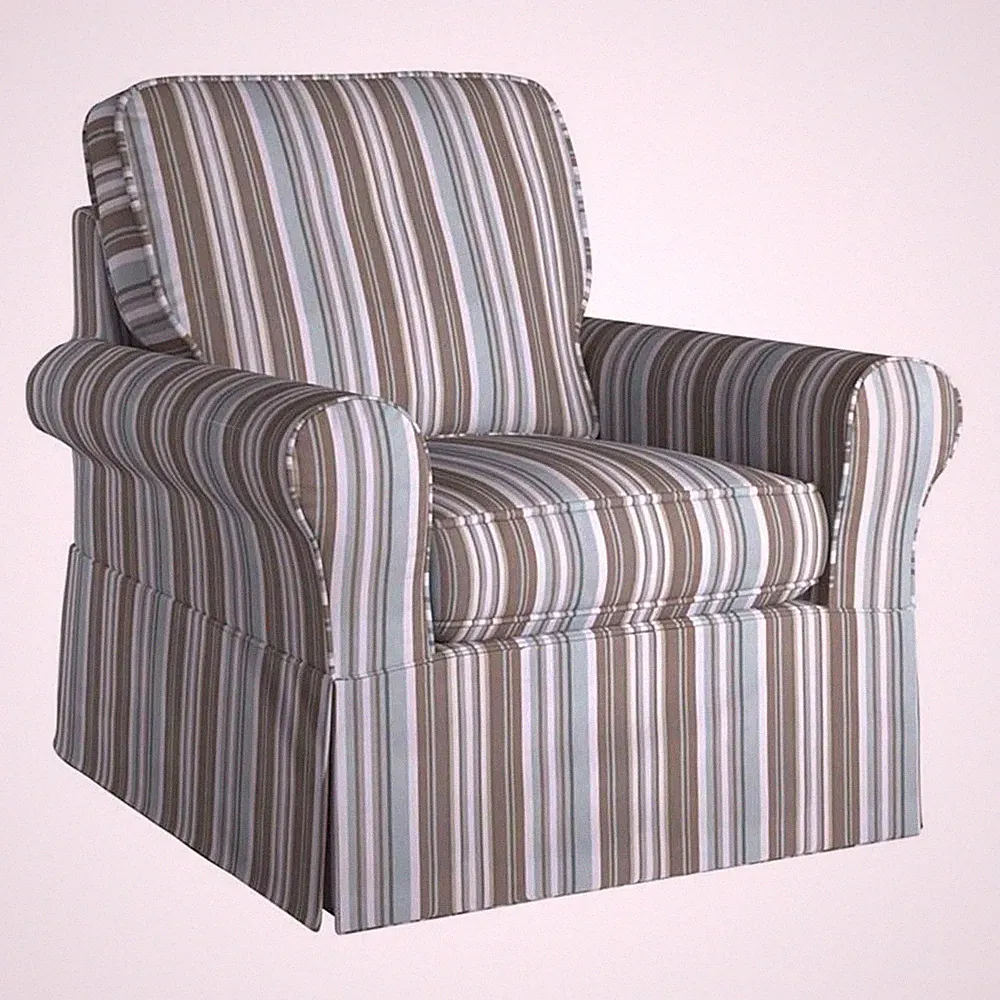 Sunset Trading Horizon Fabric Slipcovered Swivel Rocking Chair in Brown