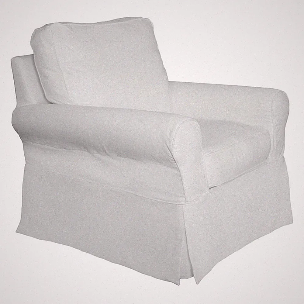 Sunset Trading Horizon Fabric Slipcovered Swivel Rocking Chair in Warm White
