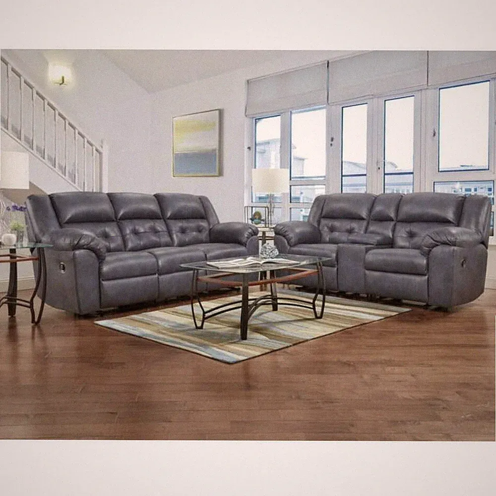 Telluride Indigo Reclining Sofa and Loveseat